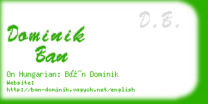 dominik ban business card